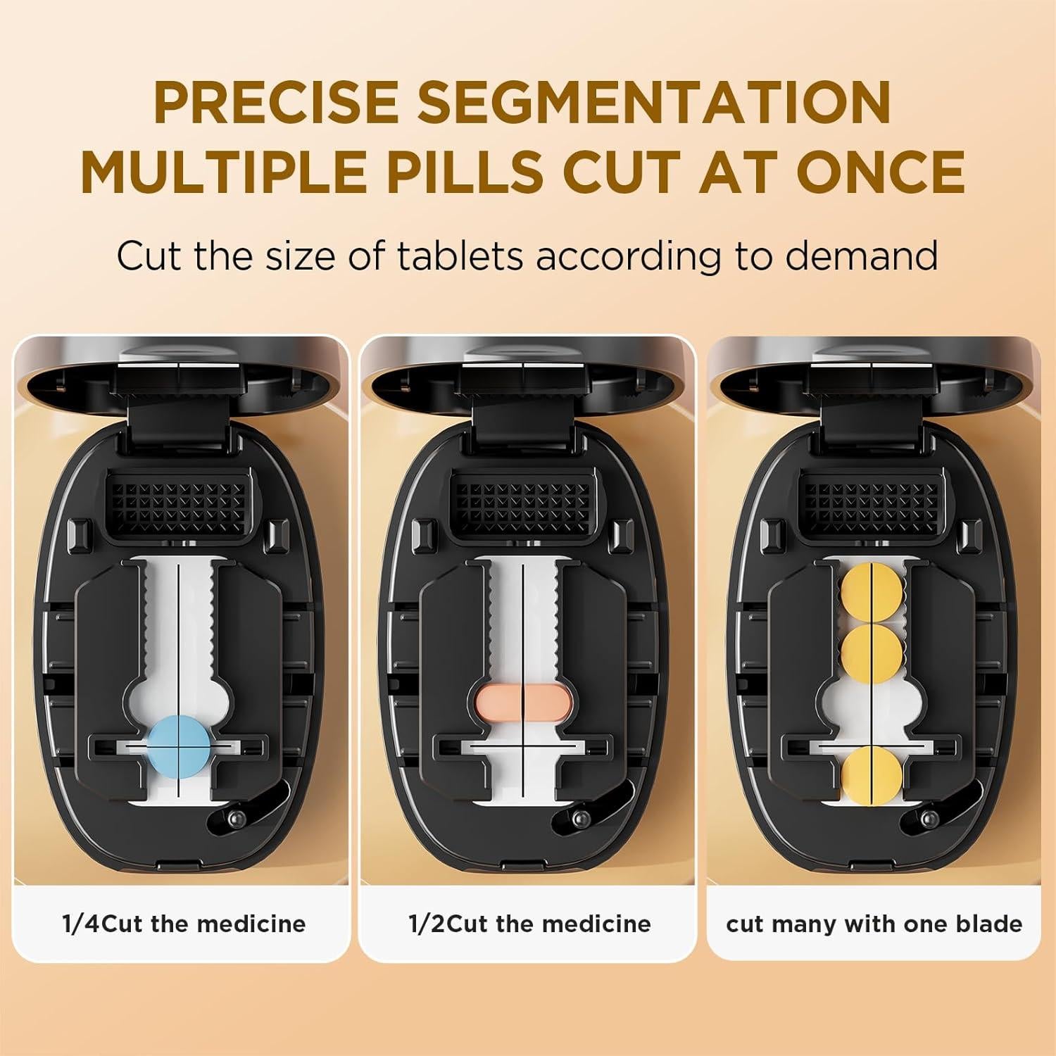 Cortador de Pastillas Compacto GAONLY con Almacenamiento Negro