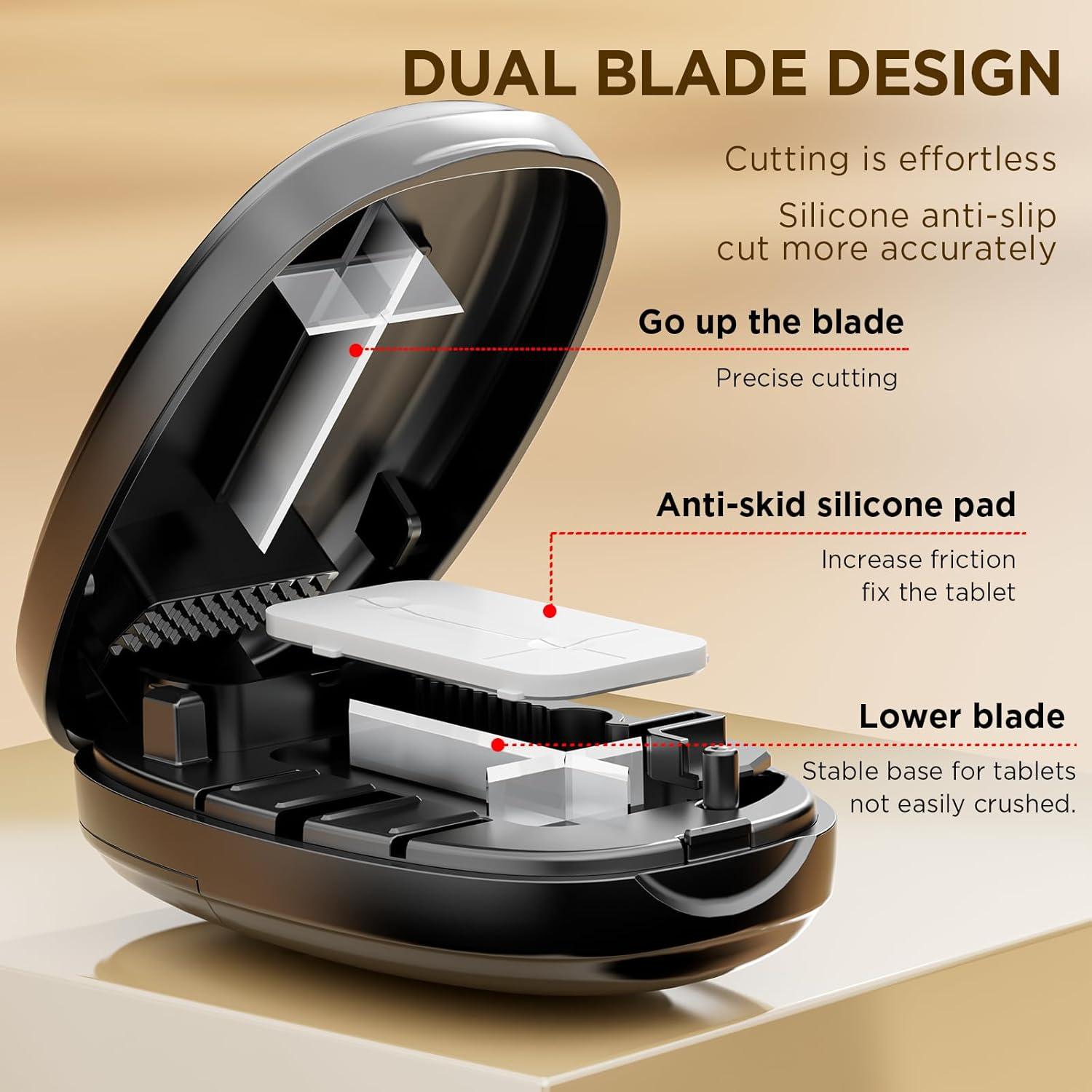 Cortador de Pastillas Compacto GAONLY con Almacenamiento Negro