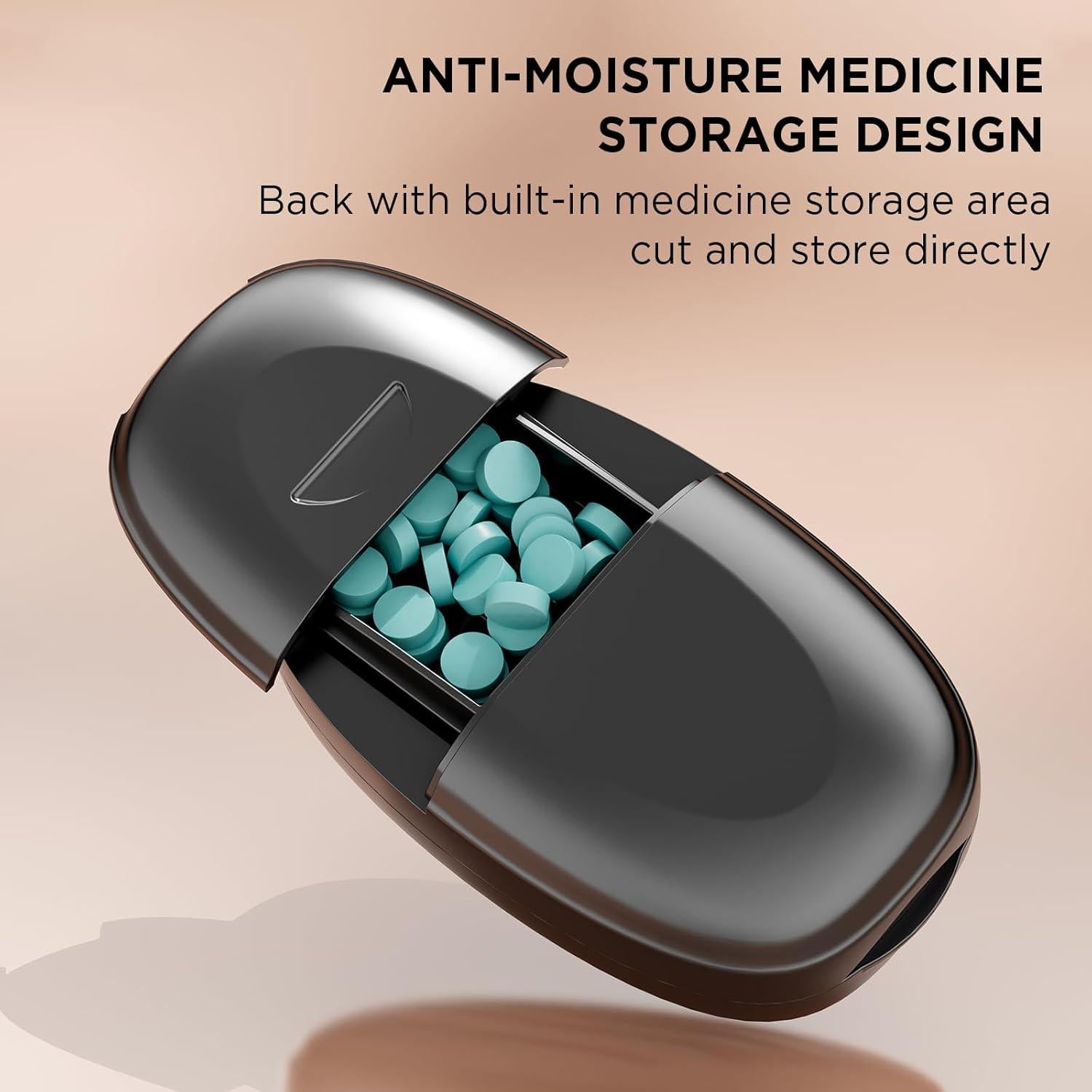 Cortador de Pastillas Compacto GAONLY con Almacenamiento Negro