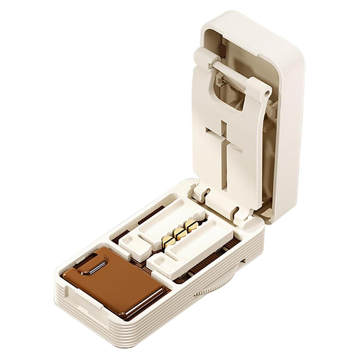 Cortador de Pastillas KELLYPOLLY Portátil Blanco Marrón