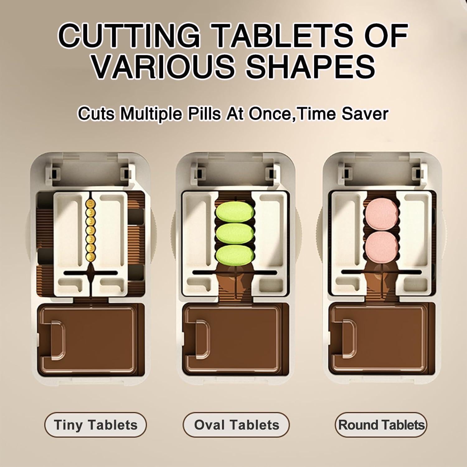 Cortador de Pastillas KELLYPOLLY Portátil Blanco Marrón