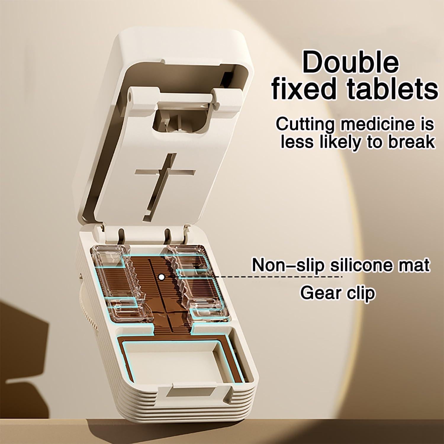 Cortador de Pastillas KELLYPOLLY Portátil Blanco Marrón