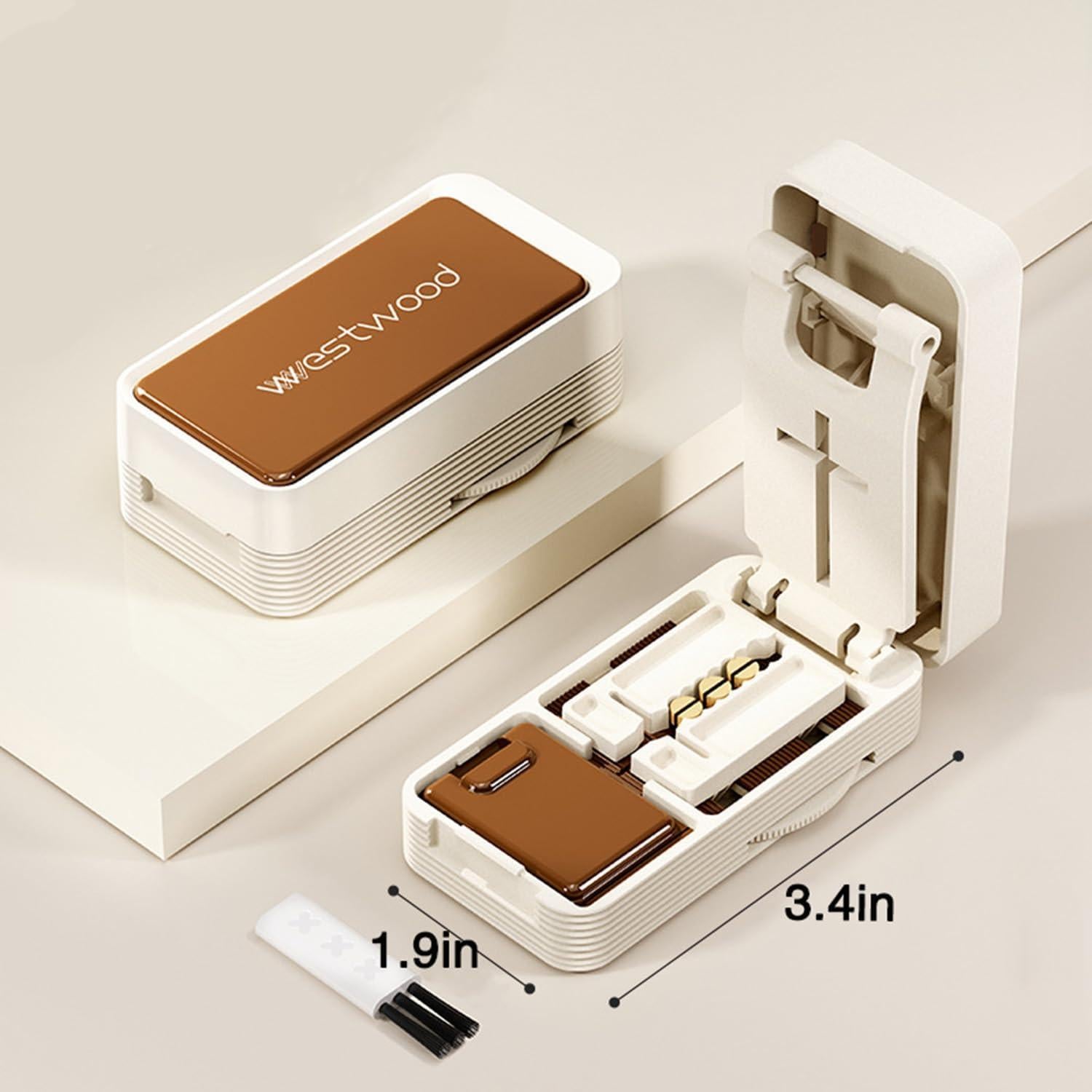 Cortador de Pastillas KELLYPOLLY Portátil Blanco Marrón