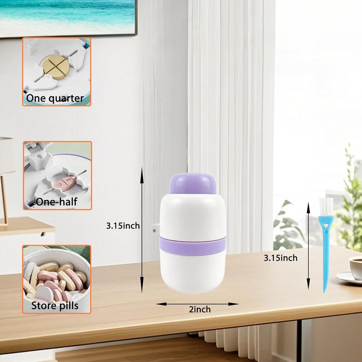 Cortador de Pastillas FU DA YI con Almacenamiento y Cuchilla de Acero