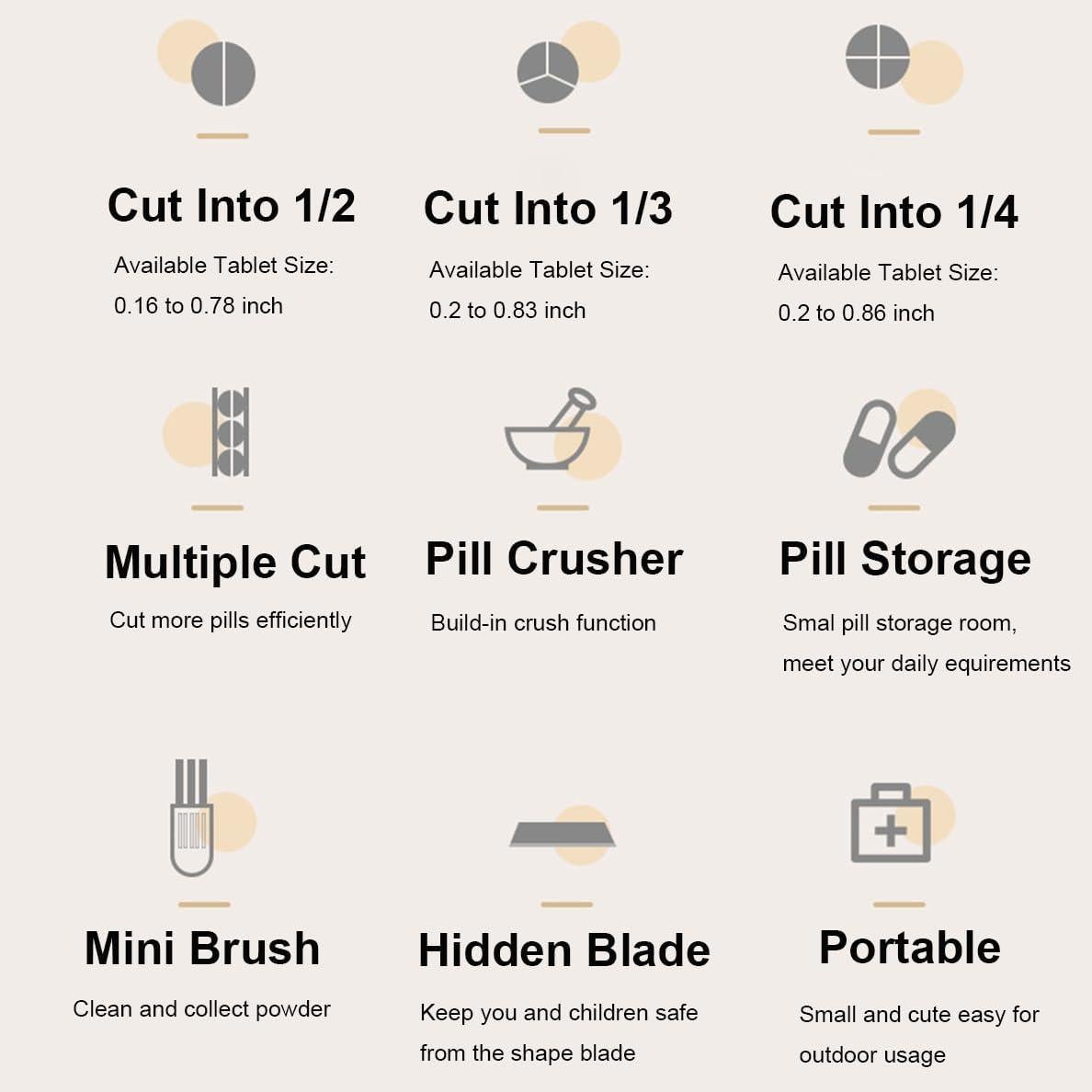 Cortador de Pastillas Profesional YULIKIKER con Cuchilla de Seguridad