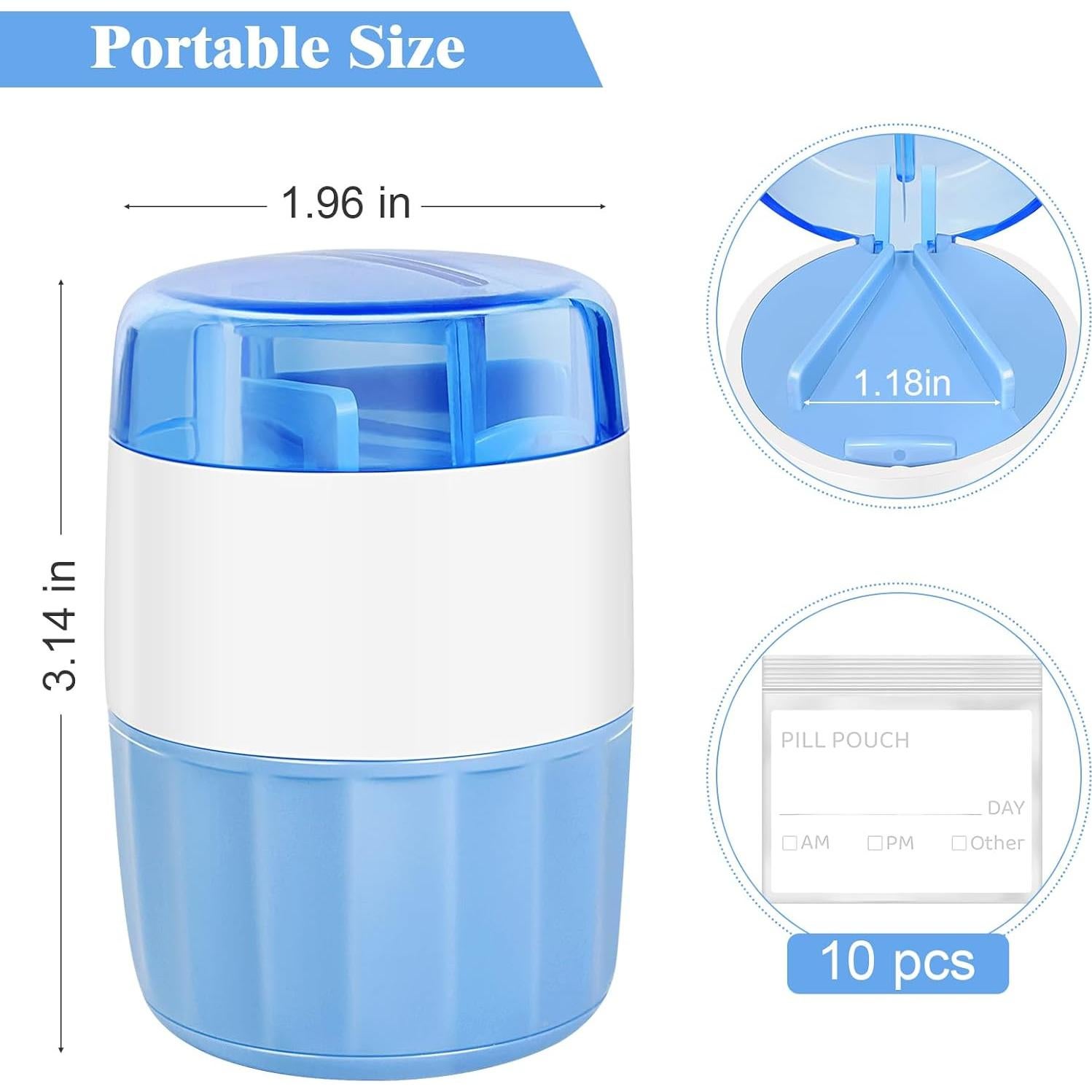 Triturador de Pastillas 3-en-1 Sukki con Almacenamiento