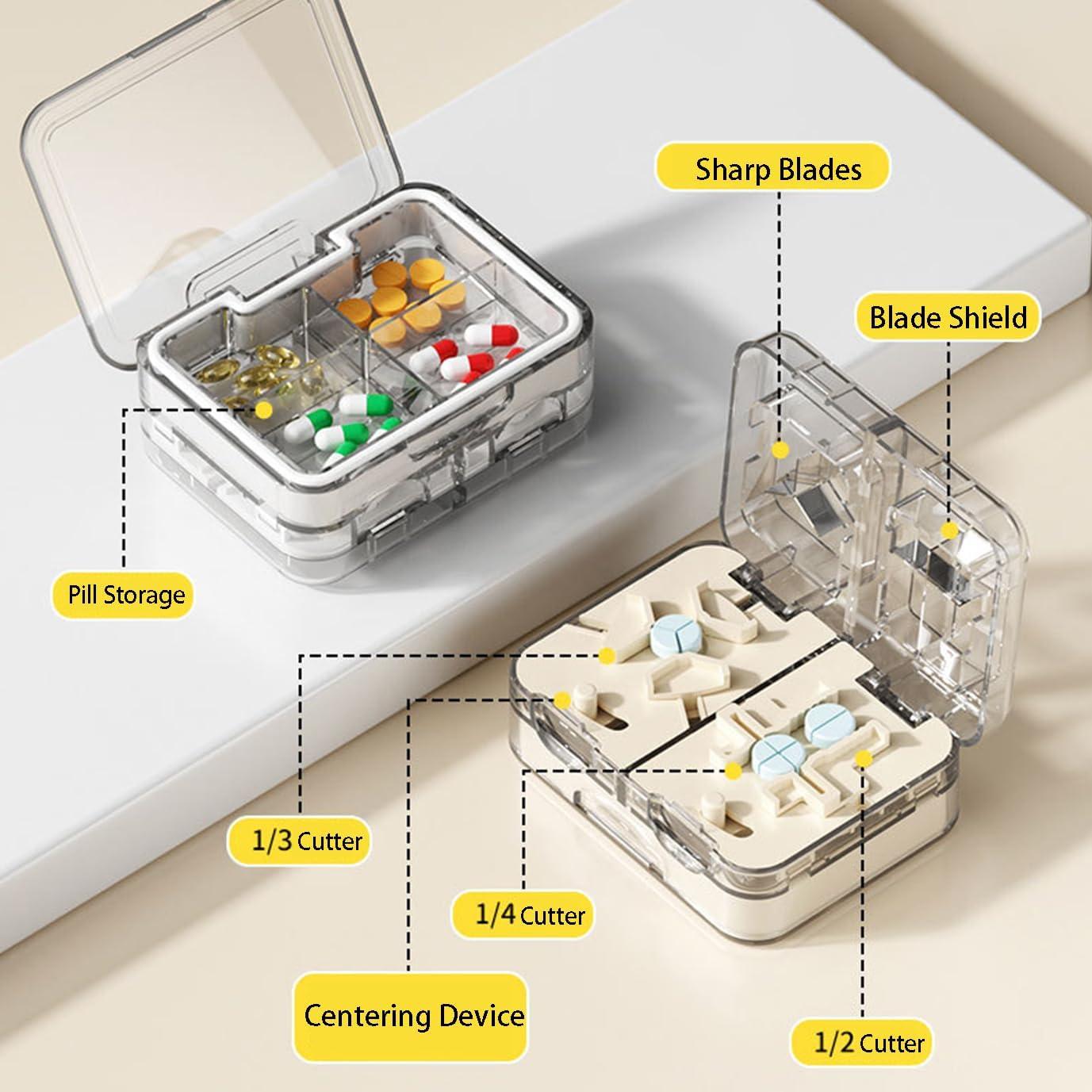 Cortador de Pastillas Yulikiker 3 en 1 con Almacenamiento