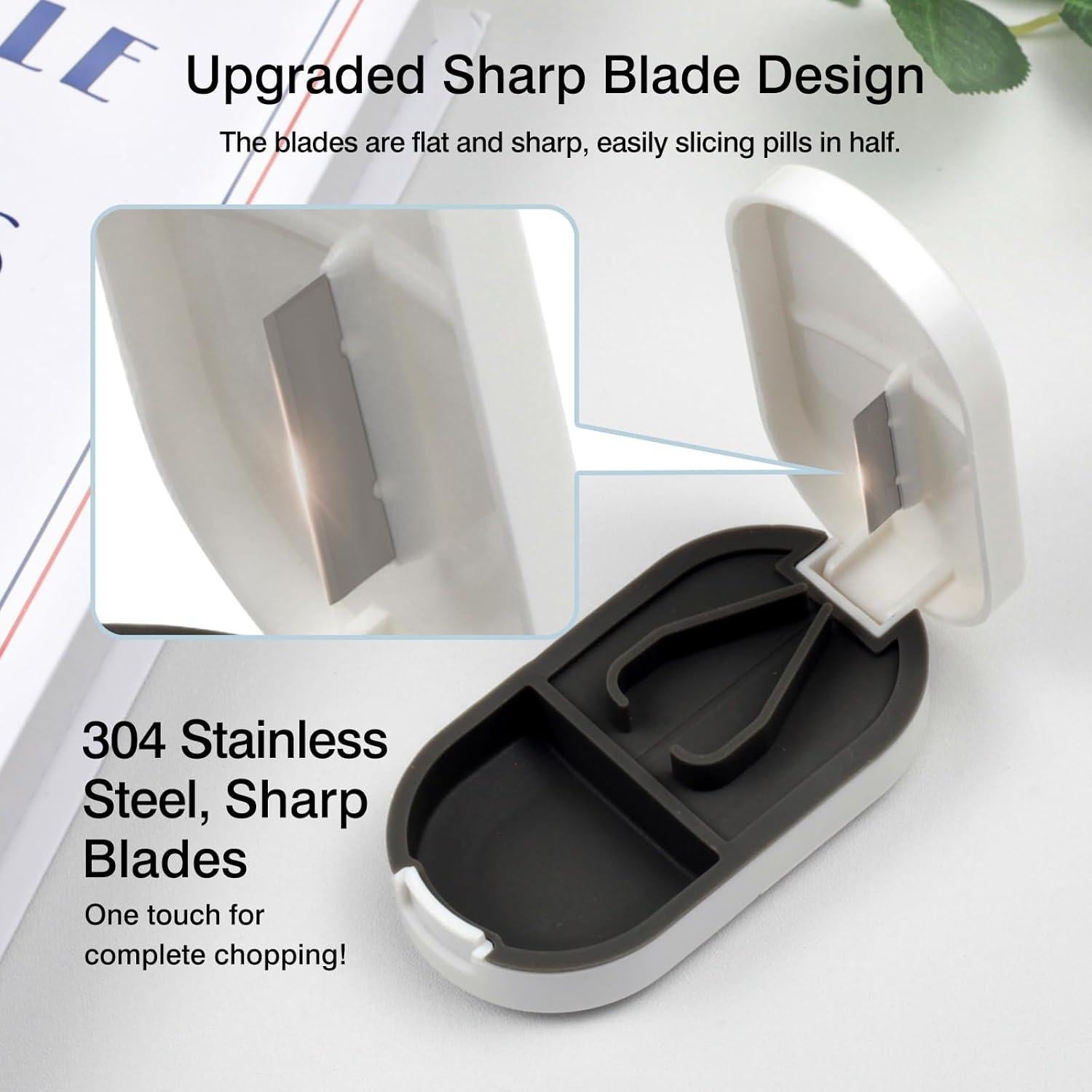 Cortador y Organizador de Pastillas Zoolinn 2 en 1 - Portátil