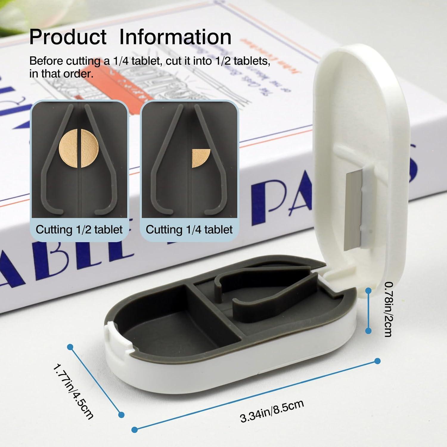 Cortador y Organizador de Pastillas Zoolinn 2 en 1 - Portátil