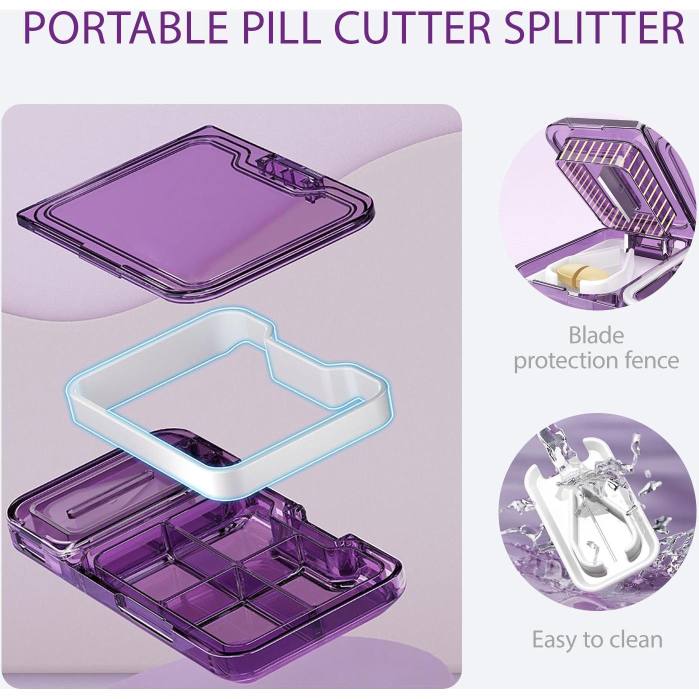 Cortador de Pastillas Portátil DUARIHA con Almacenamiento Gris