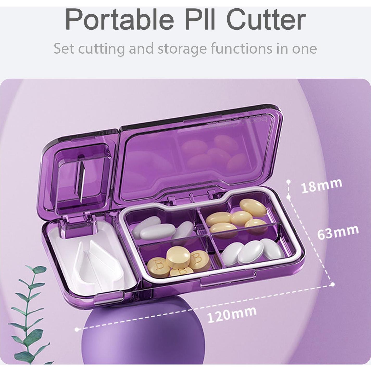 Cortador de Pastillas Portátil DUARIHA con Almacenamiento Gris