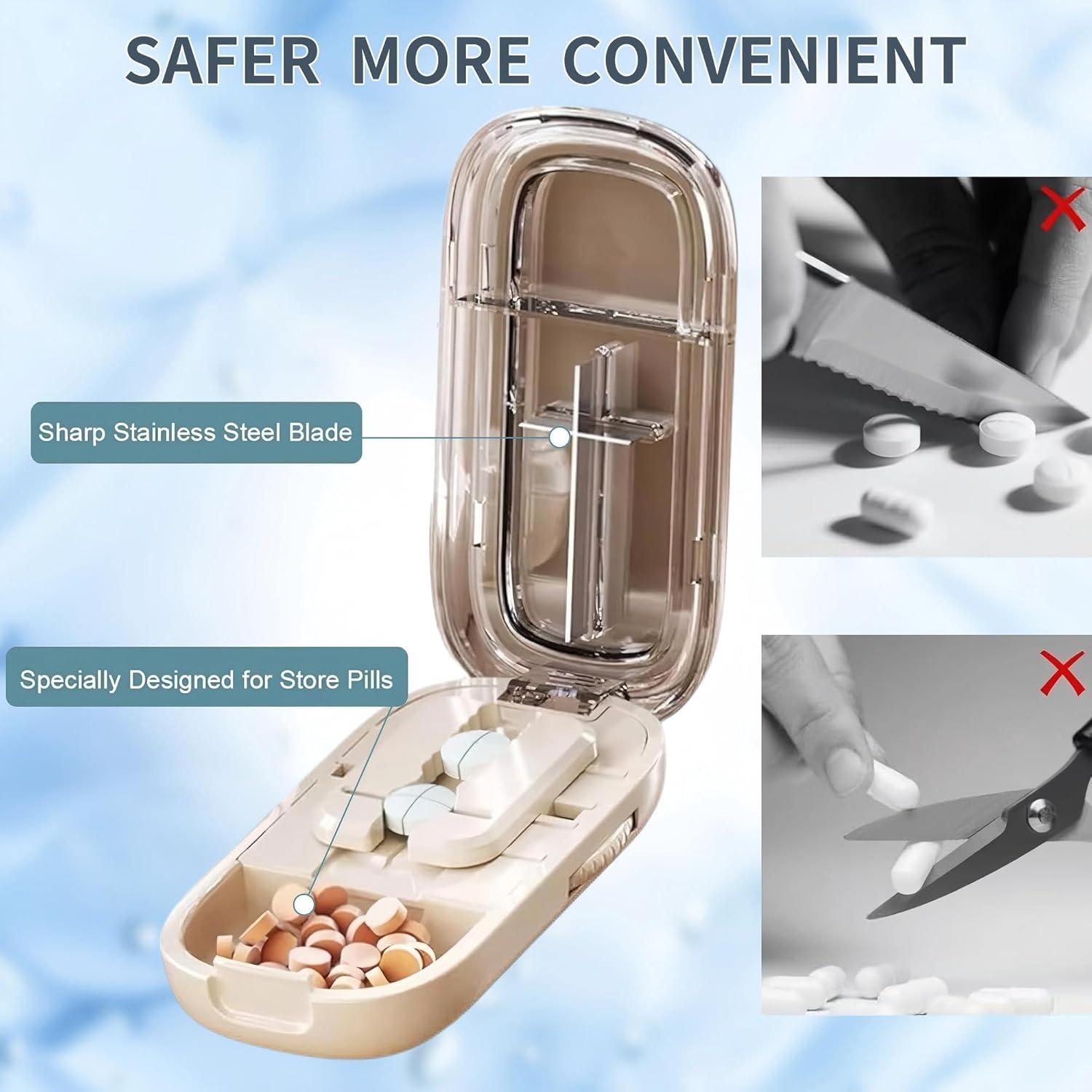 Cortador de Pastillas Echu Portátil con Cuchilla de Acero Inoxidable