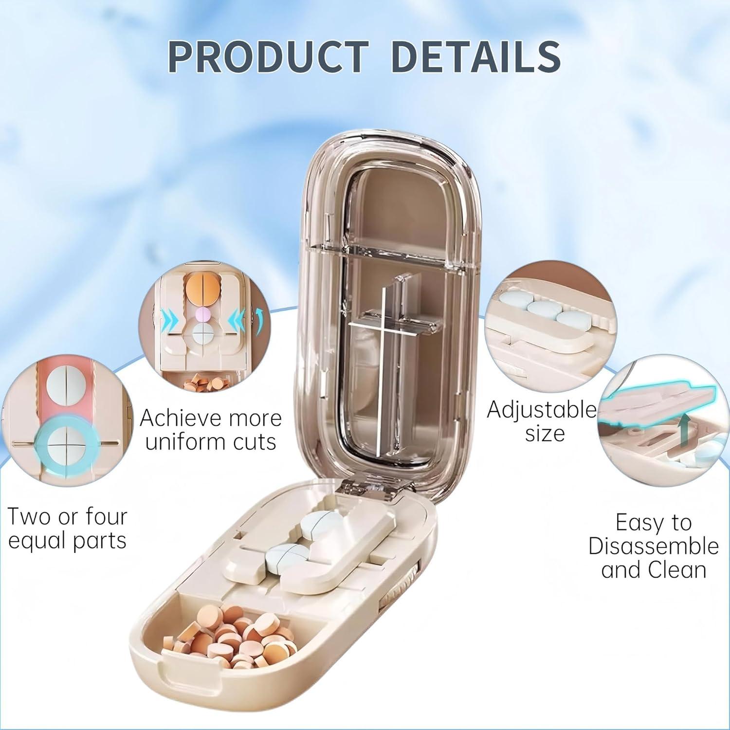 Cortador de Pastillas Echu Portátil con Cuchilla de Acero Inoxidable