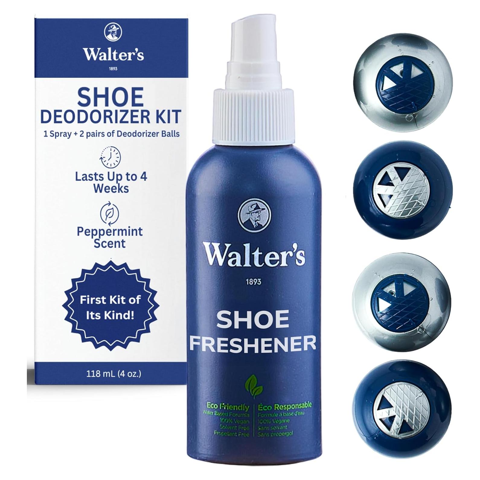 Kit Desodorante para Zapatos Walter - Spray 118 ml + 2 Bolas