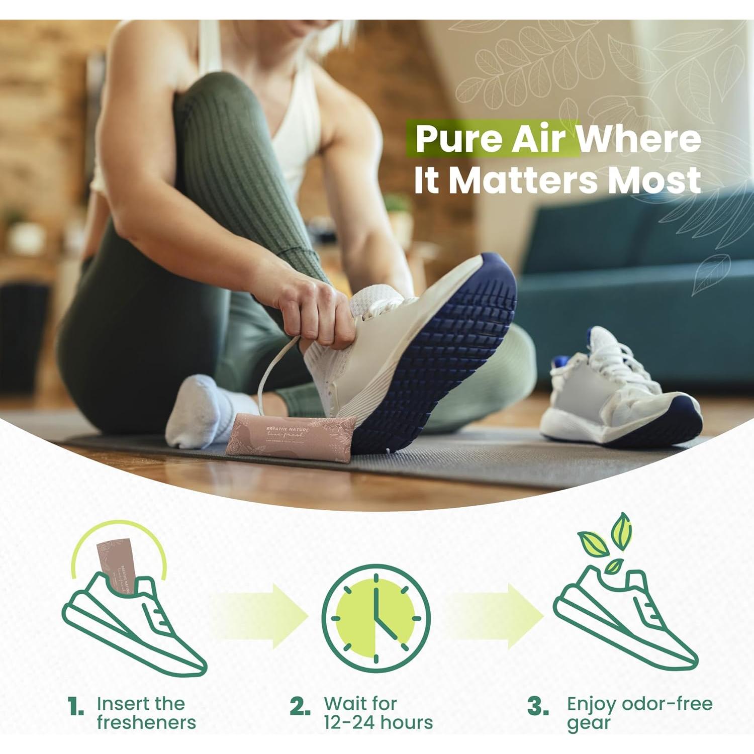 Insertos Desodorantes para Zapatos Roonin - Carbón Activado - Paquete de 2