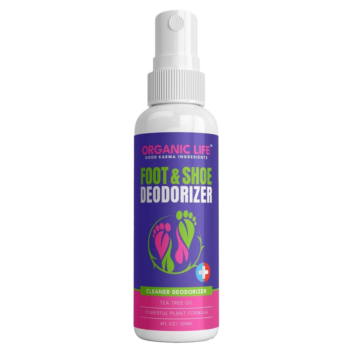 Desodorante en Spray para Zapatos Organic Life 113g - Aceite de Árbol de Té y Hamamelis
