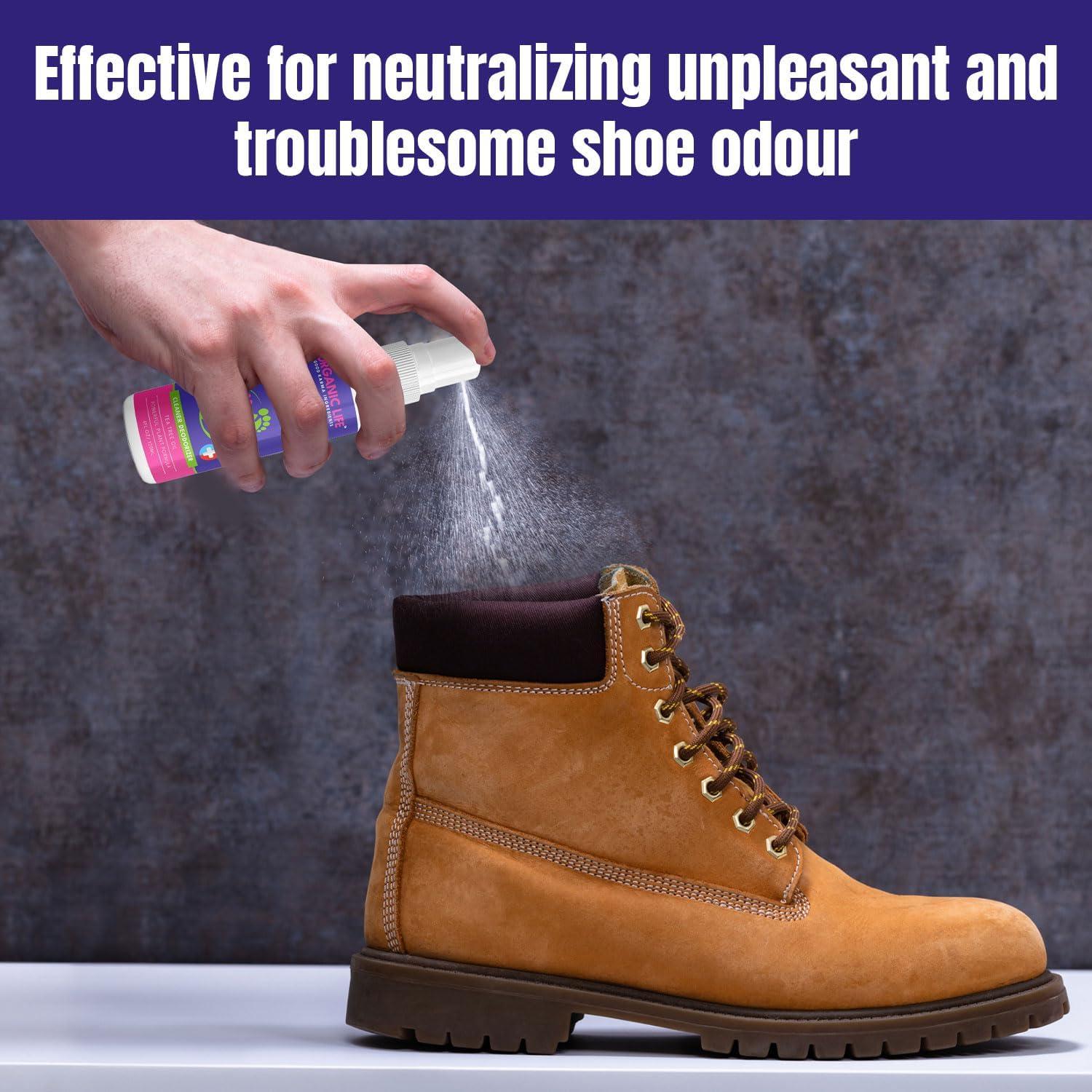 Desodorante en Spray para Zapatos Organic Life 113g - Aceite de Árbol de Té y Hamamelis