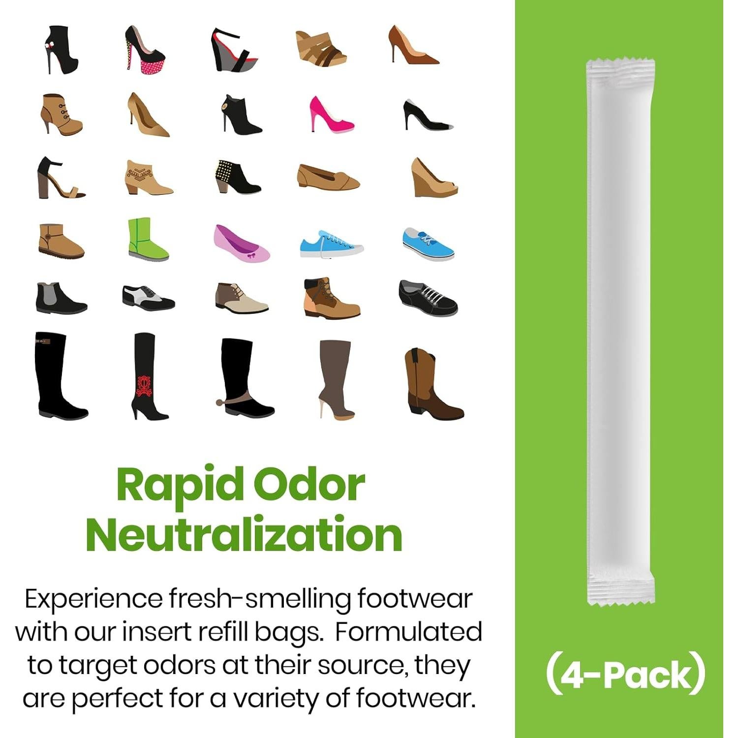 Desodorante para Zapatos Calvana - Paquete de 4, Frescura 6 Meses