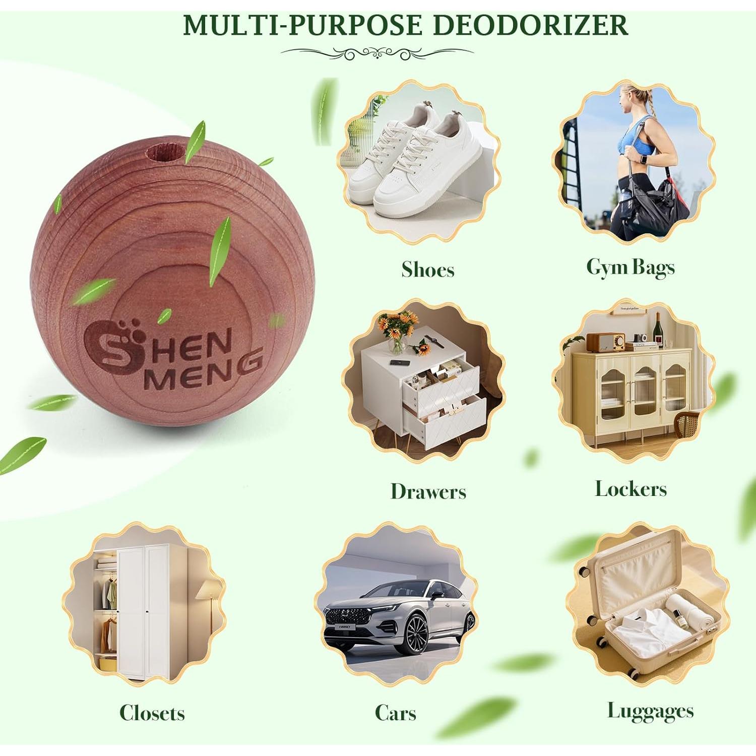 Bolas Desodorantes de Cedro Rojo para Zapatos - 6 Piezas