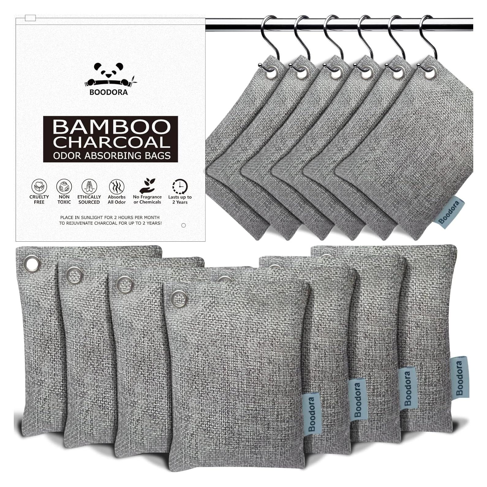 Paquete de 15 Bolsas de Carbón de Bambú Purificadoras 12.7x10.2cm