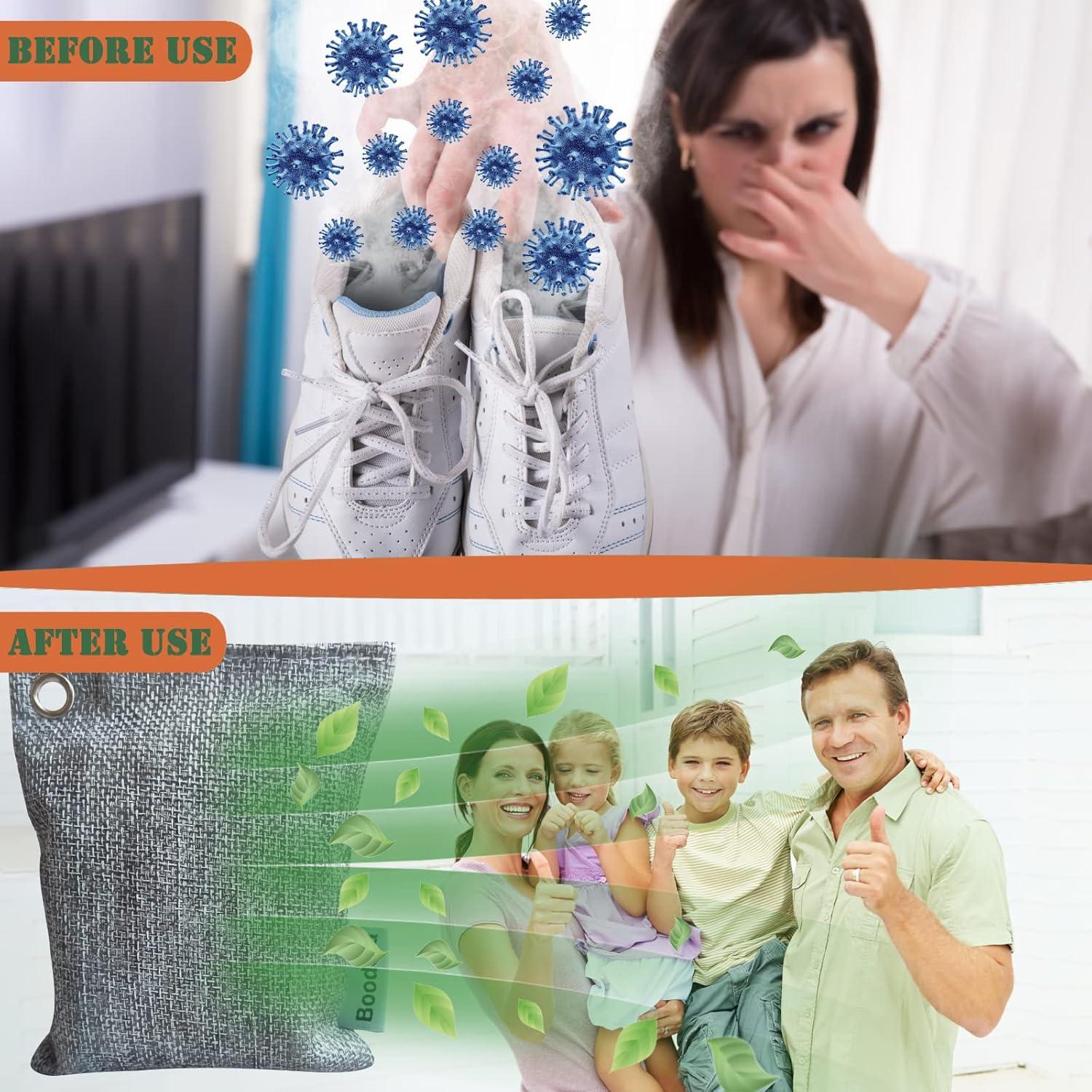 Paquete de 15 Bolsas de Carbón de Bambú Purificadoras 12.7x10.2cm