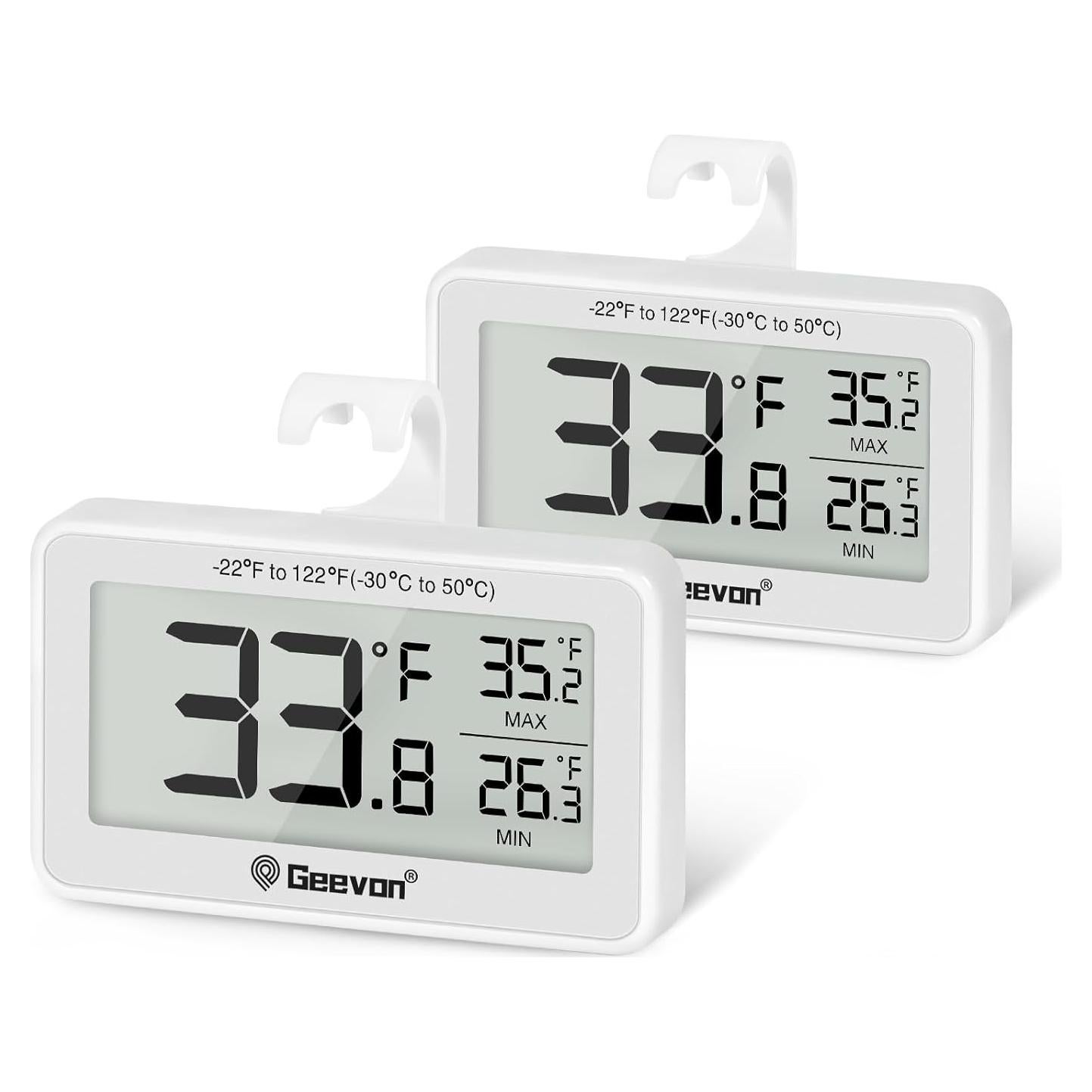Termómetro Digital para Refrigerador Geevon 2 Pack IP65 LCD