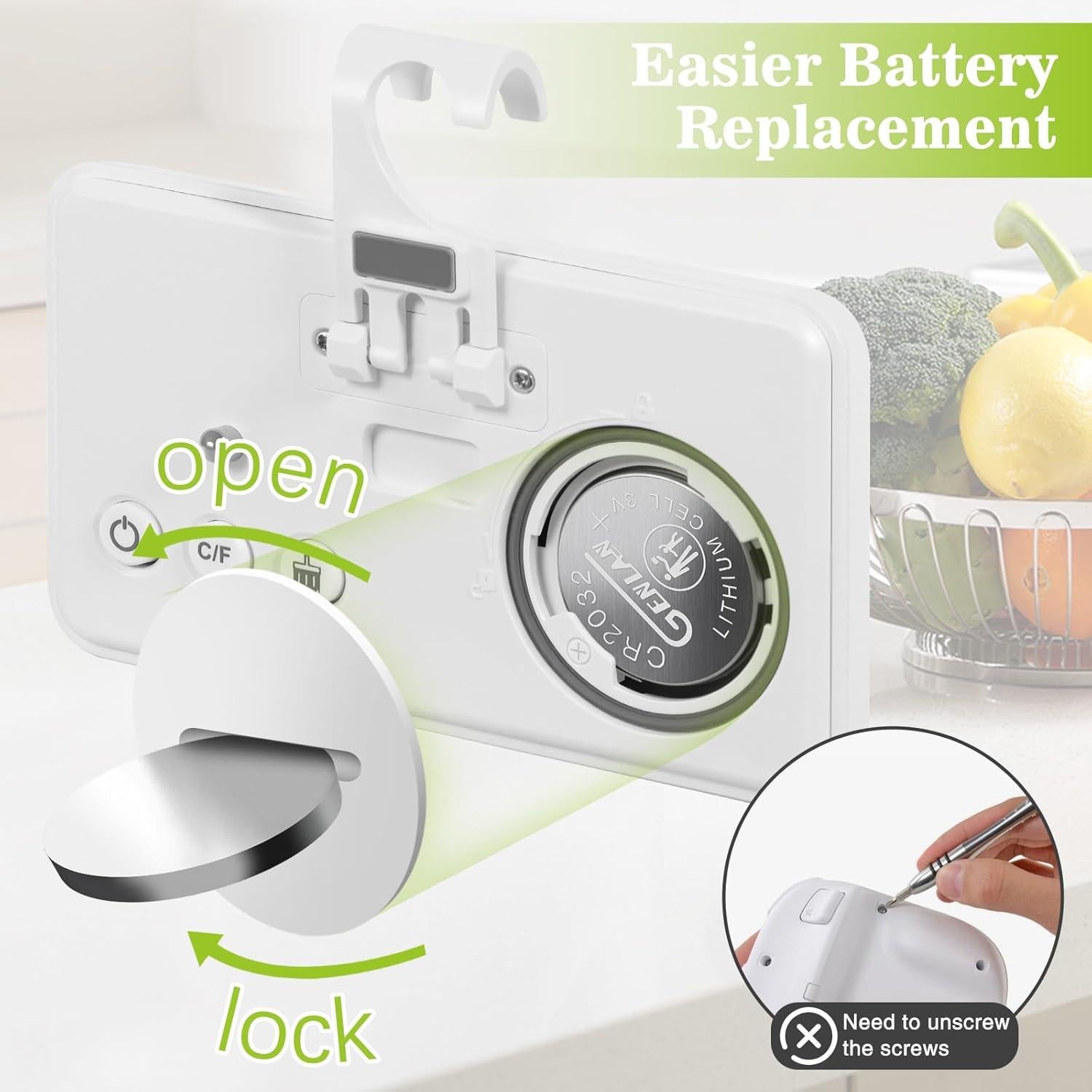 Termómetro Digital para Refrigerador Geevon 2 Pack IP65 LCD