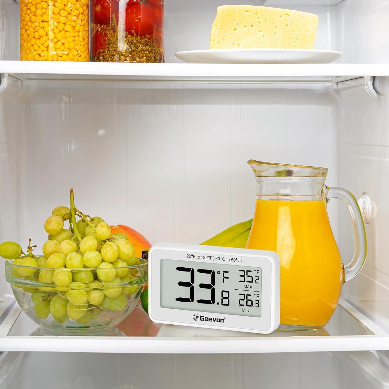 Termómetro Digital para Refrigerador Geevon 2 Pack IP65 LCD