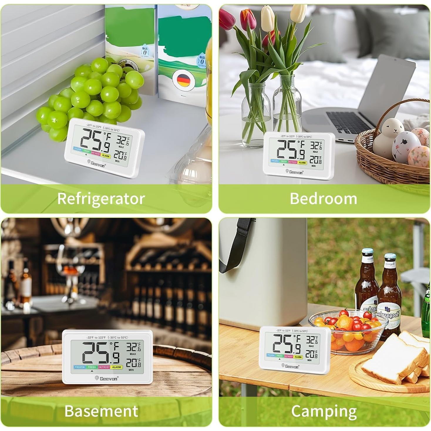 Termómetro Digital Geevon para Refrigerador IP65 Pantalla LCD