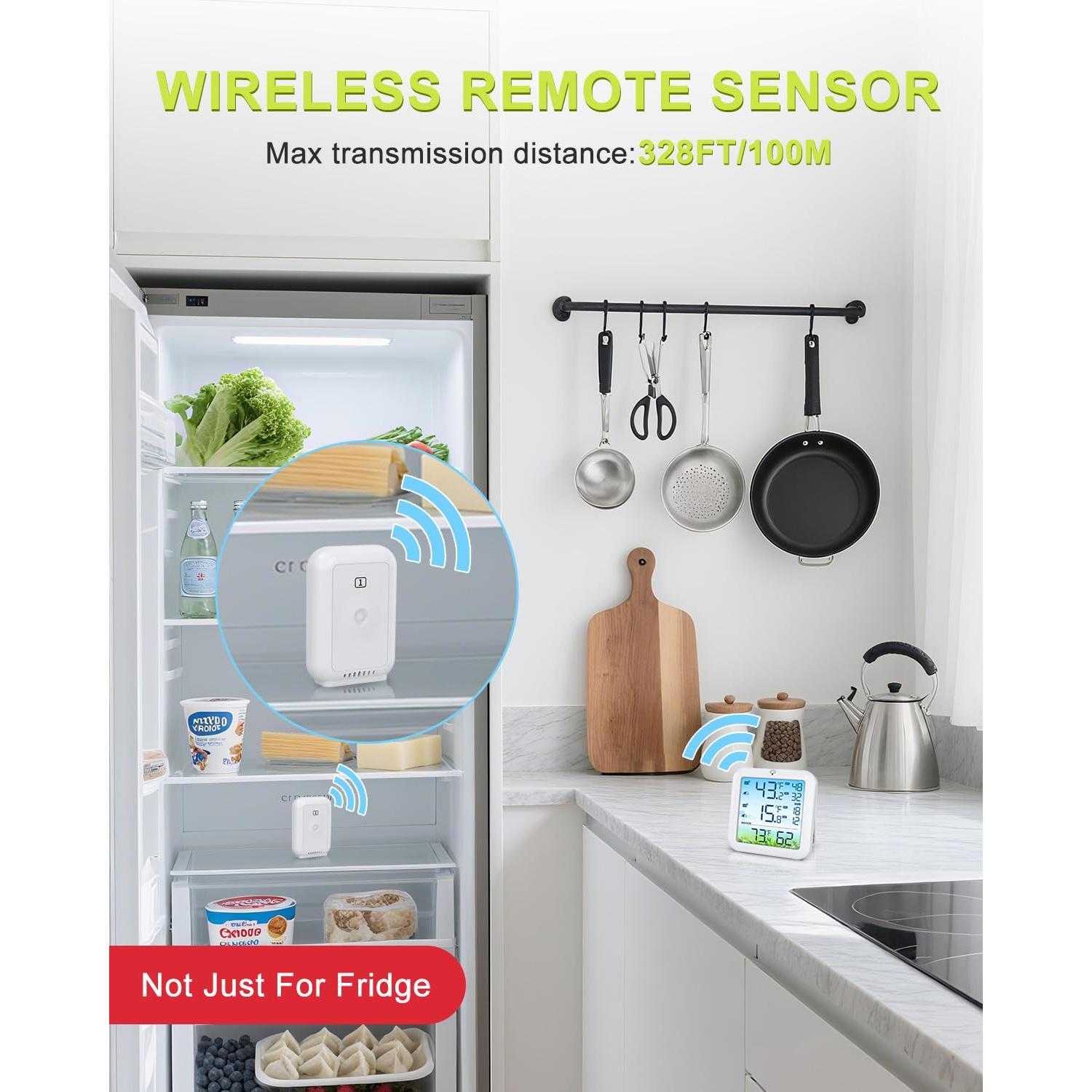 Termómetro Inalámbrico Bomivoi para Refrigerador y Congelador
