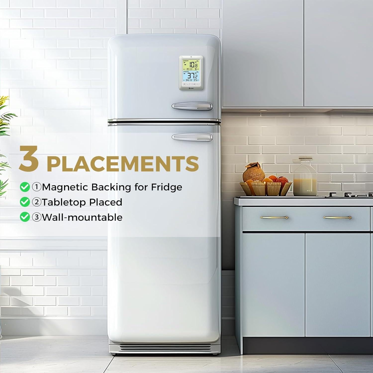 Termómetro Digital Inalámbrico U UNNI para Refrigerador y Congelador