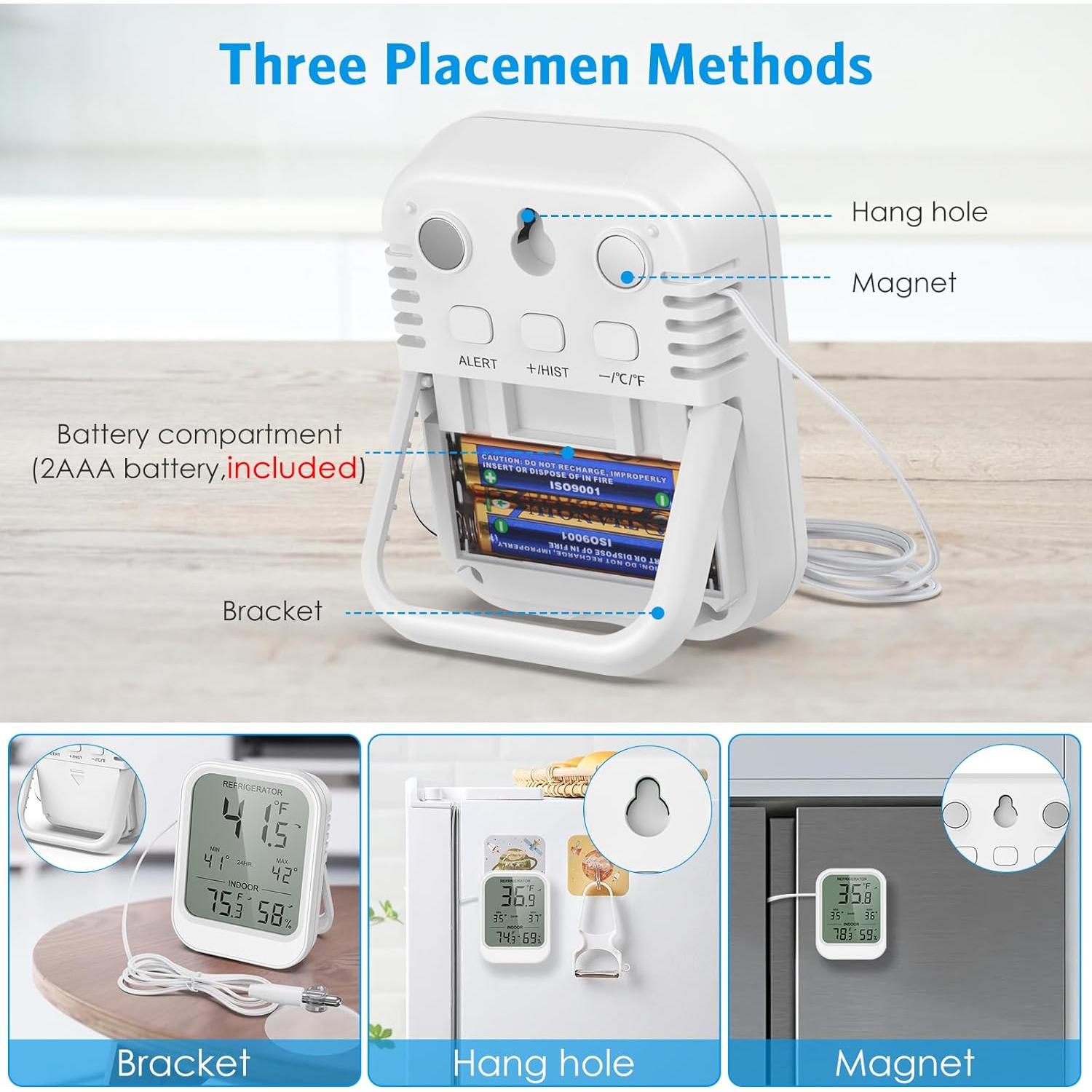 Termómetro Digital AMIR para Refrigerador con Sonda Externa