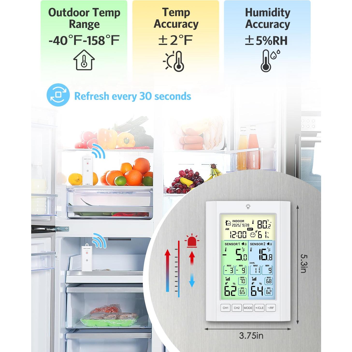 Termómetro Digital Inalámbrico Temracha para Congelador 340g