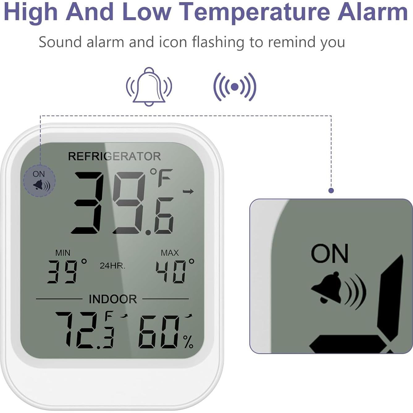 Termómetro Digital de Refrigerador JXTZ con Sonda 1.5m