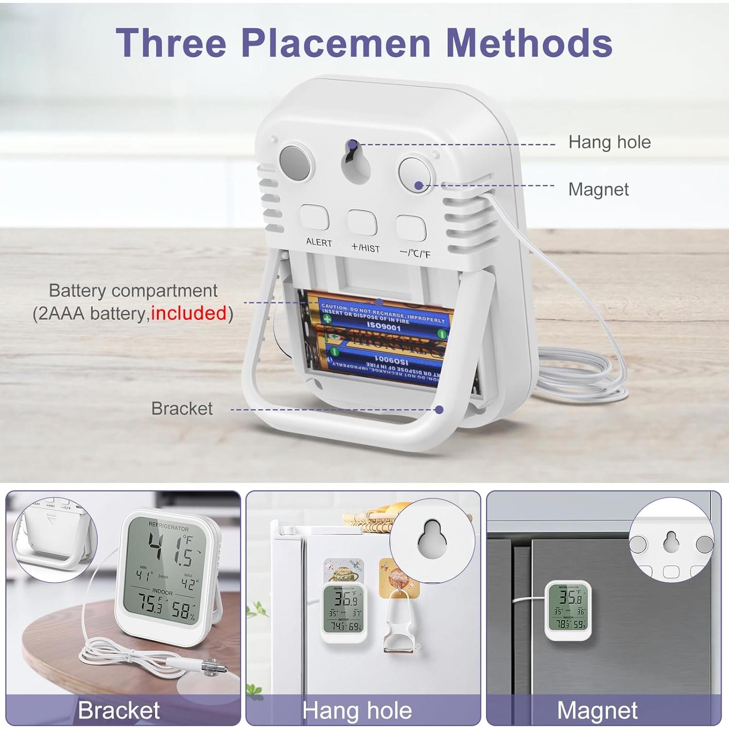 Termómetro Digital de Refrigerador JXTZ con Sonda 1.5m