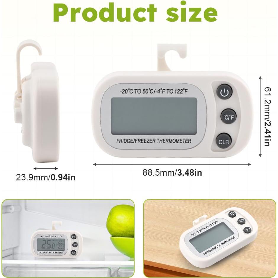 Termómetro Digital Impermeable Restynic - 2 Paquetes, -20°C a 50°C