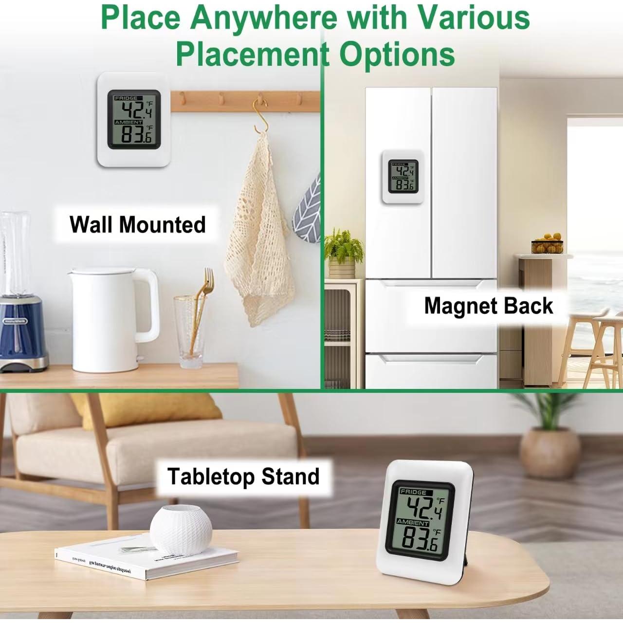 Termómetro Inalámbrico Urageuxy para Refrigerador y Congelador