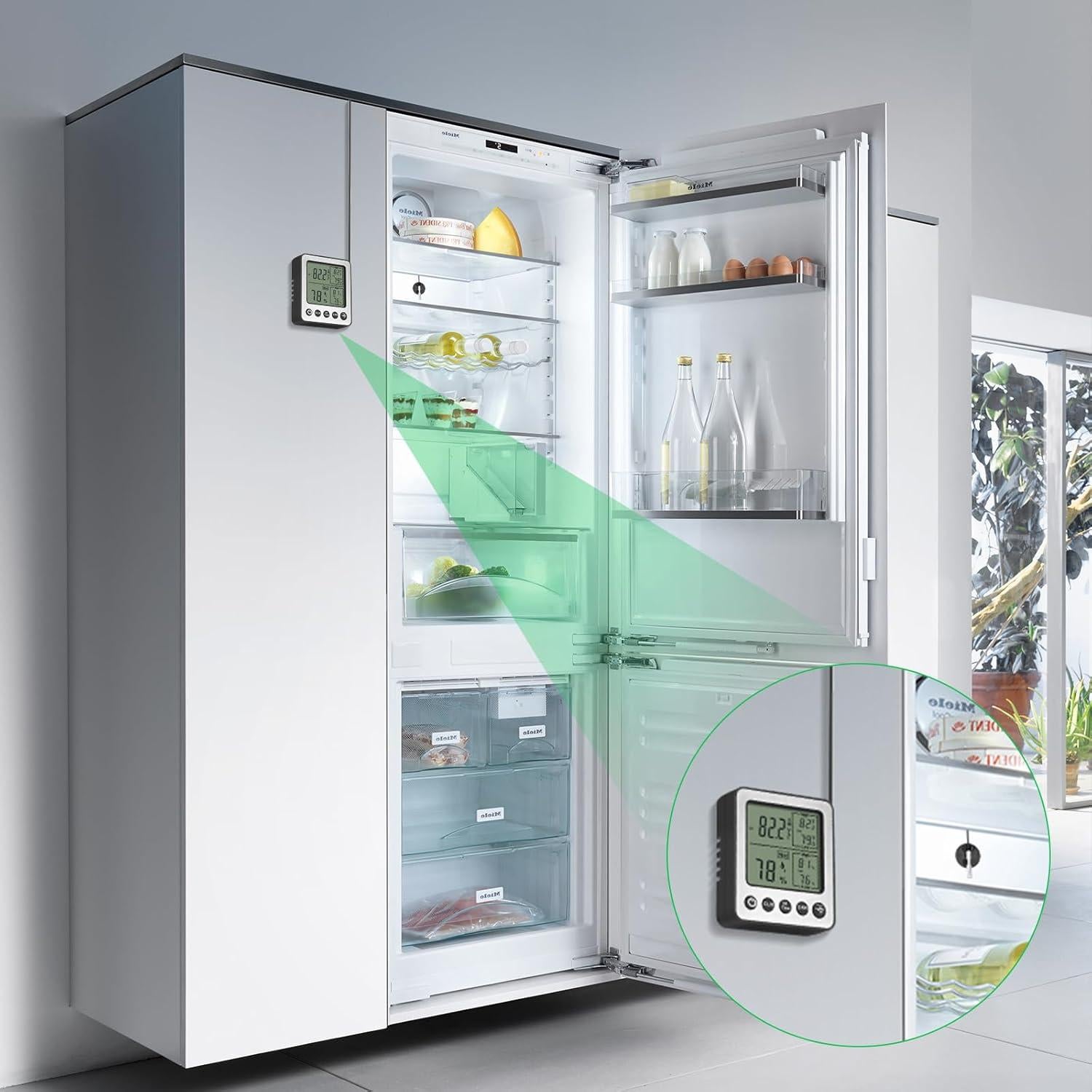 Termómetro Digital de Refrigerador Vlejeari ZZ20 2 PCS con Sensor Extra