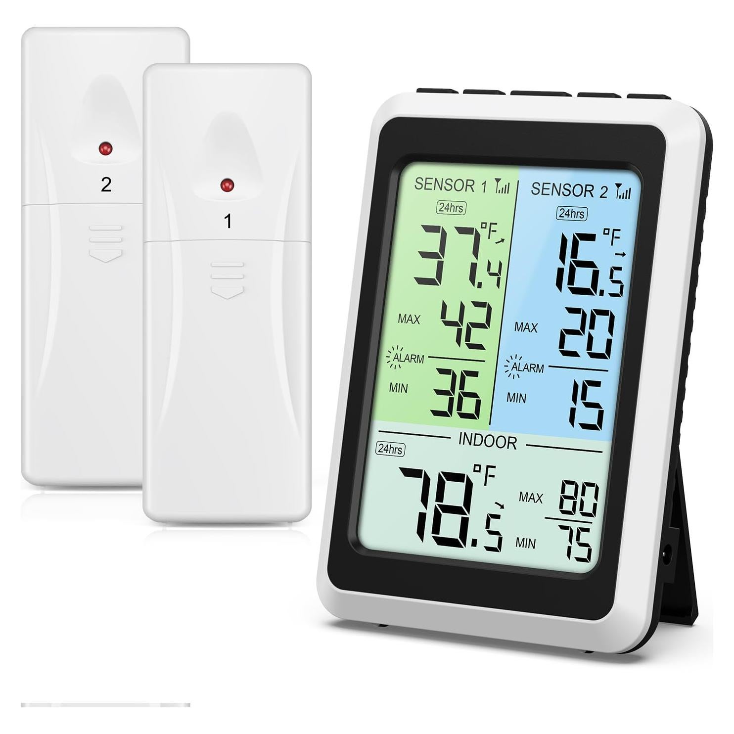 Termómetro Digital Inalámbrico Ankilo con 2 Sensores y Alarma