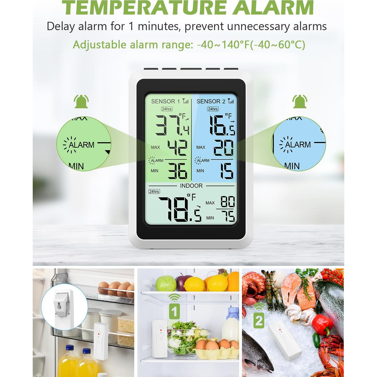 Termómetro Inalámbrico KeeKit para Refrigerador y Congelador