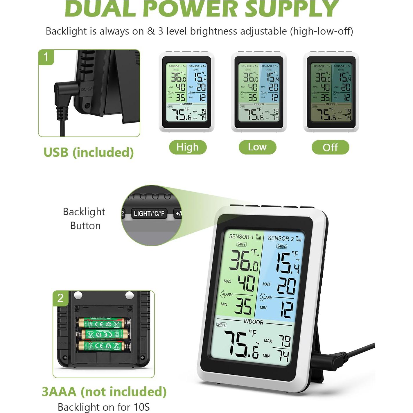 Termómetro Inalámbrico KeeKit para Refrigerador y Congelador