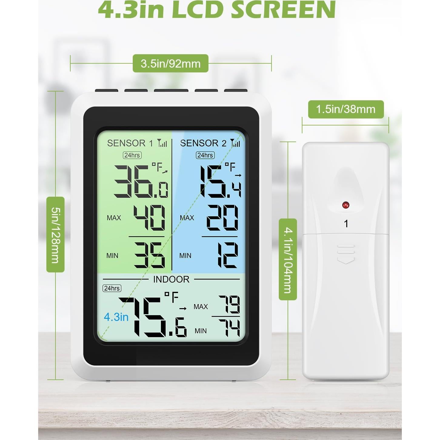 Termómetro Inalámbrico KeeKit para Refrigerador y Congelador