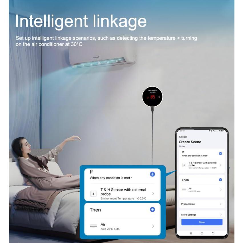 Termómetro Digital WiFi PHOVOLT para Refrigerador y Acuario