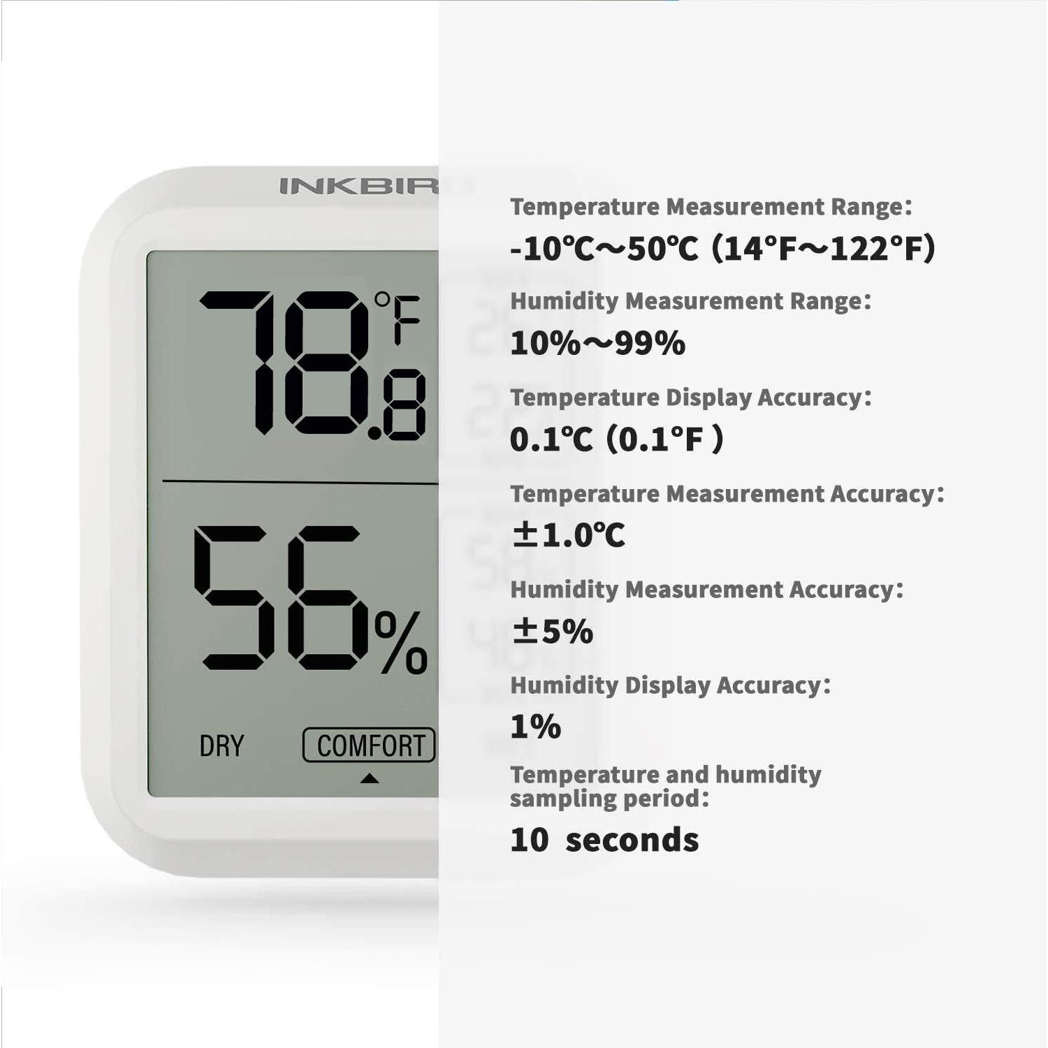 Termómetro Digital Inkbird ITH-20 con Higrómetro Interior