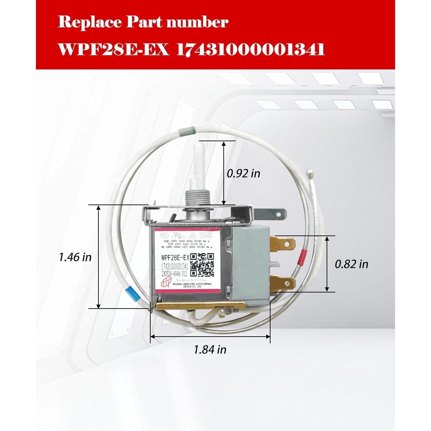 Termostato Universal AWTURBO WPF28E-EX para Congelador Horizontal