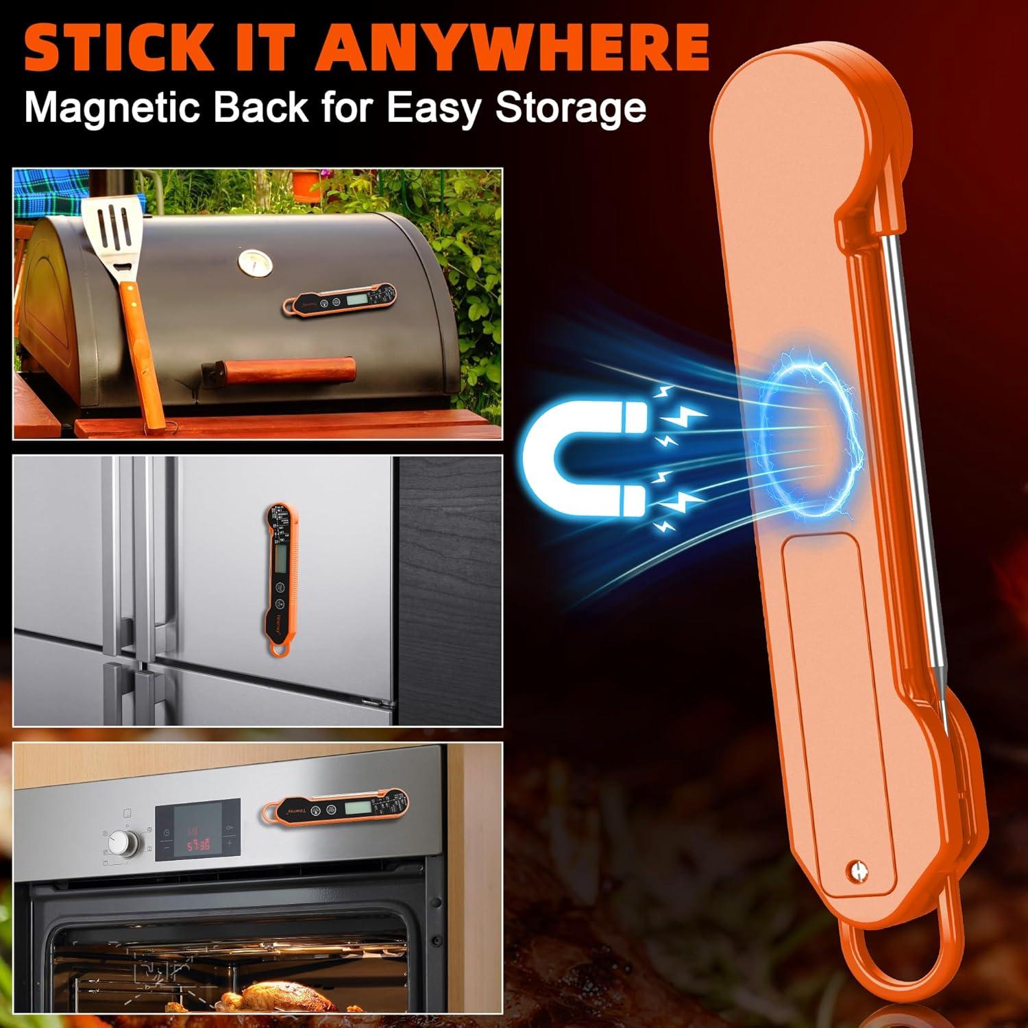 Termómetro Digital de Carne Tinerray - Lectura Rápida 1s, Impermeable