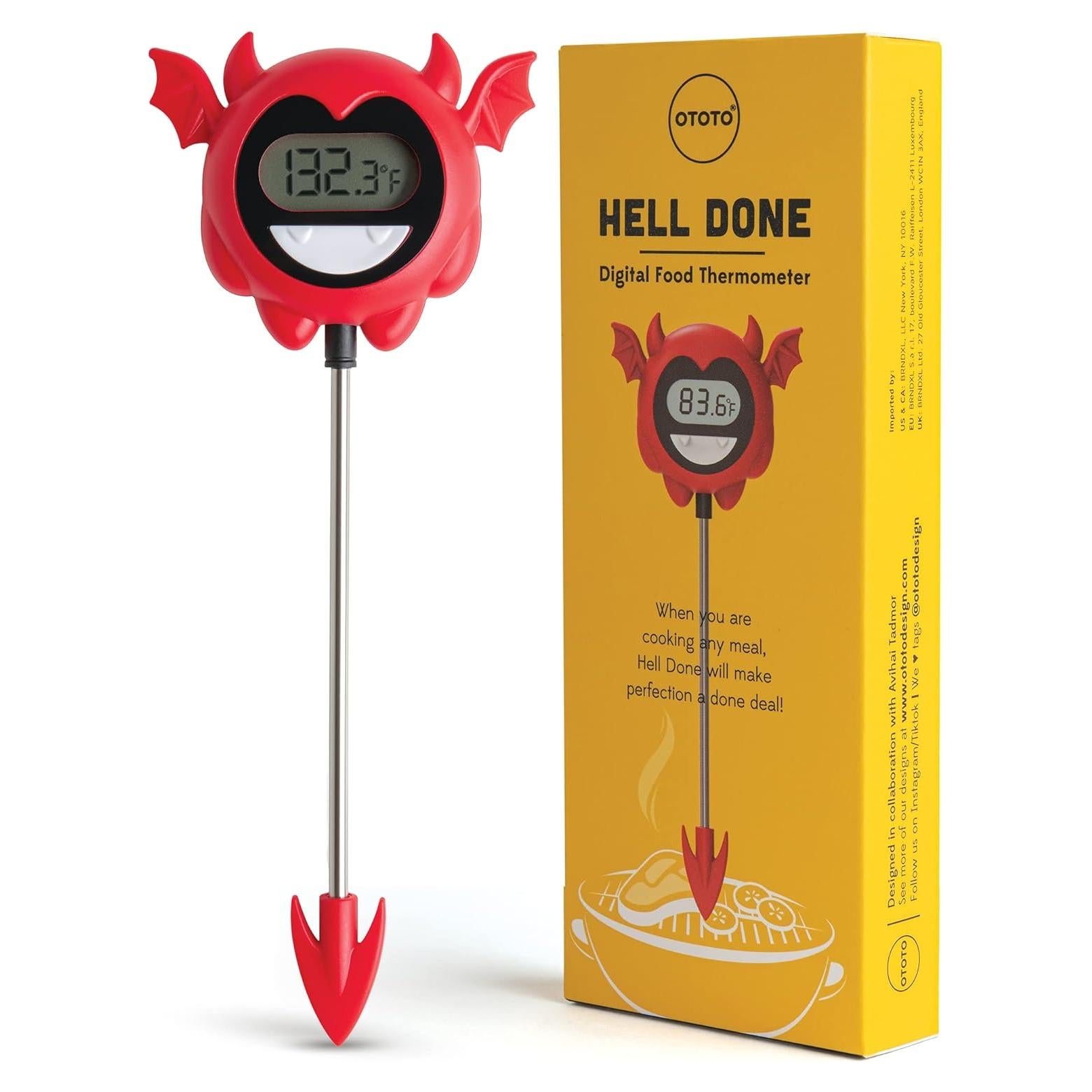 Termómetro Digital de Carne OTOTO Hell Done - Halloween, Precisión y Diseño Divertido