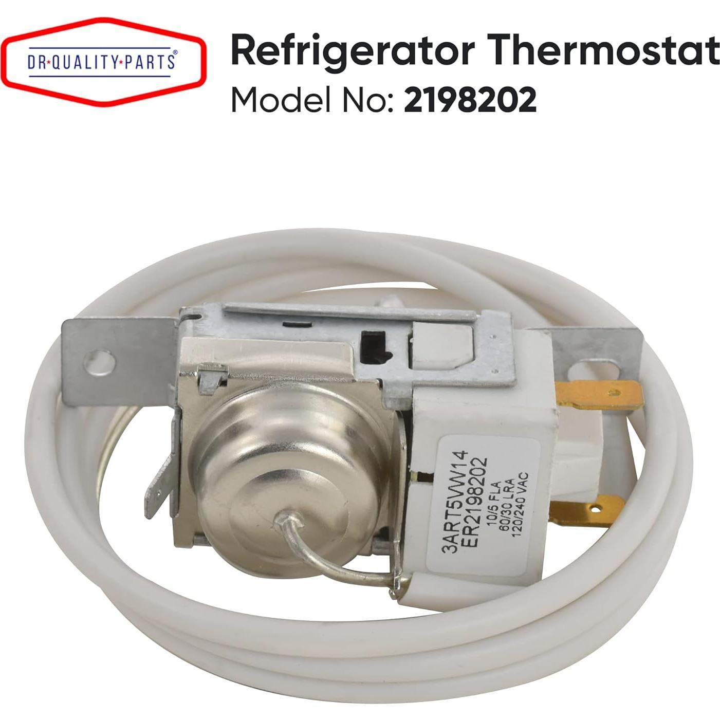 Termostato de Control Frío 2198202 para Refrigerador Whirlpool