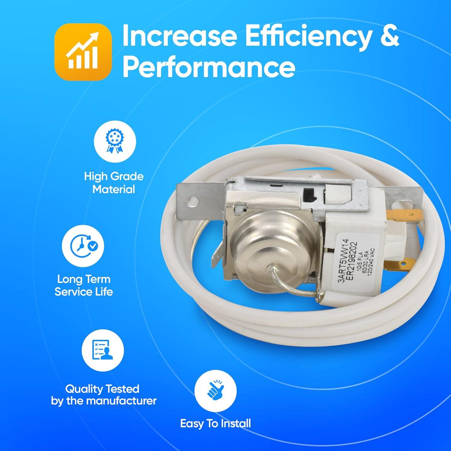 Termostato de Control Frío 2198202 para Refrigerador Whirlpool