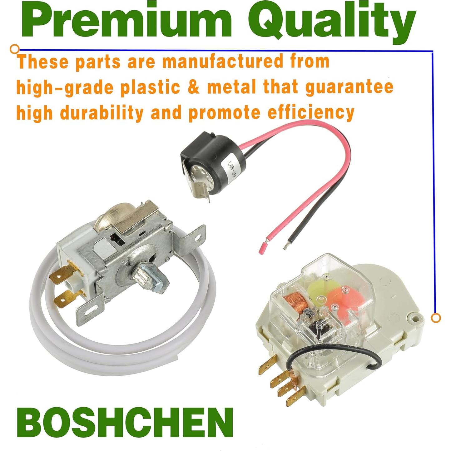 Kit de Reemplazo Termostato y Temporizador BOSHCHEN para Refrigeradores